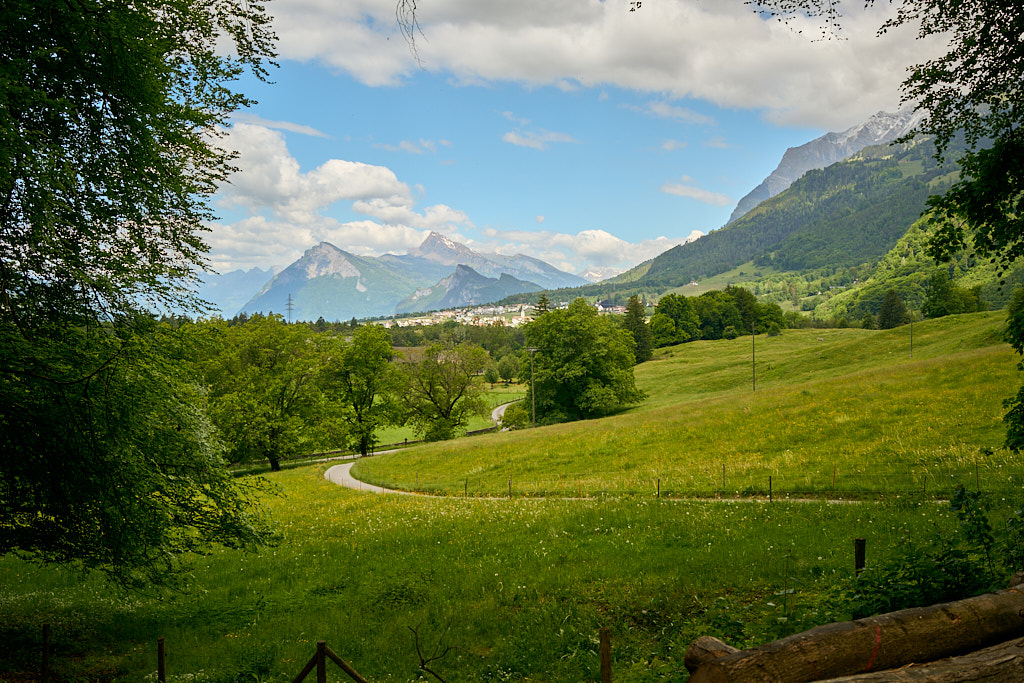 Churer Rheintal in Richtung Sargans Churer Rheintal in Richtung Sargans