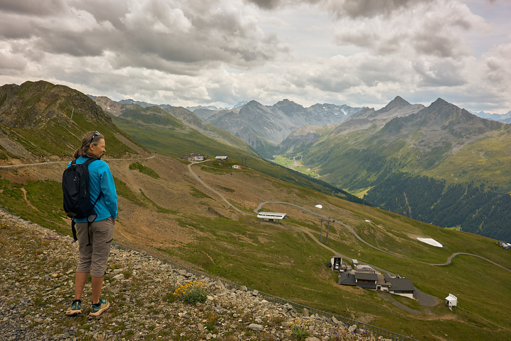 Am Jakobshorn mit Blick aufs Sertigtal Am Jakobshorn mit Blick aufs Sertigtal