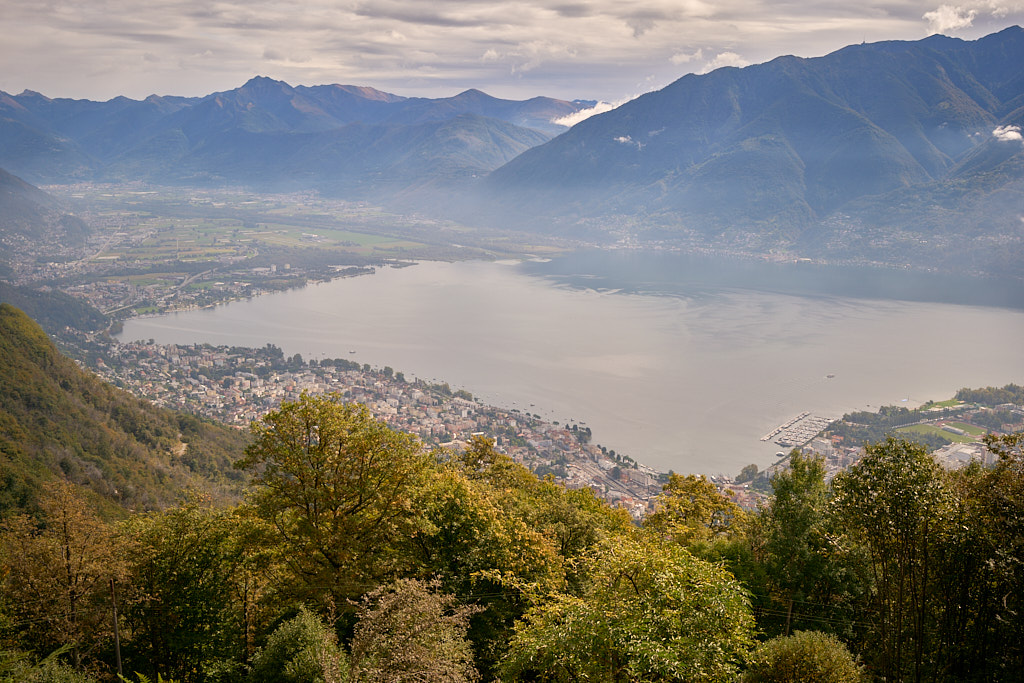 Ausblick von Monte Brè auf den Lago Maggiore