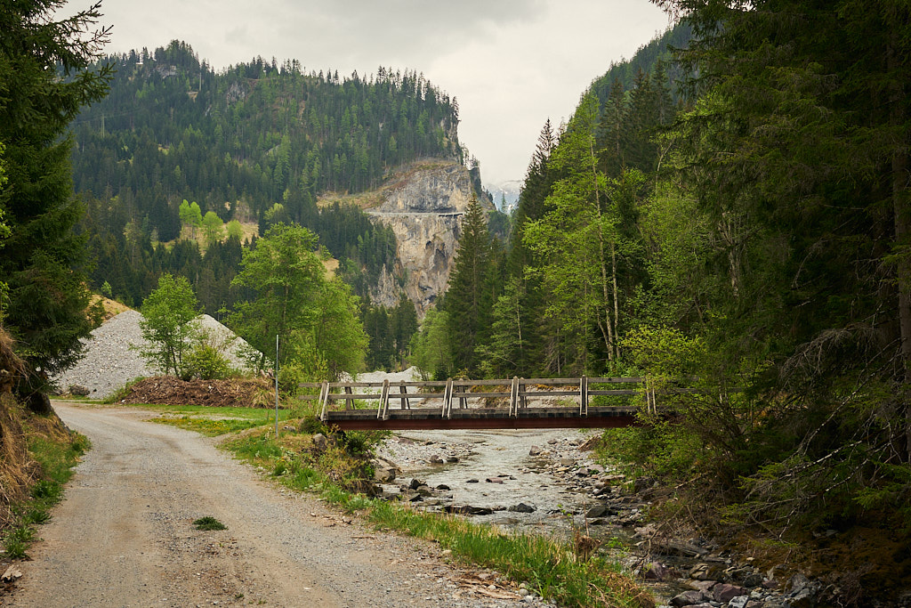 Am Einstieg zum Wanderweg nach Cresta da Buel und Bergün Am Einstieg zum Wanderweg nach Cresta da Buel und Bergün