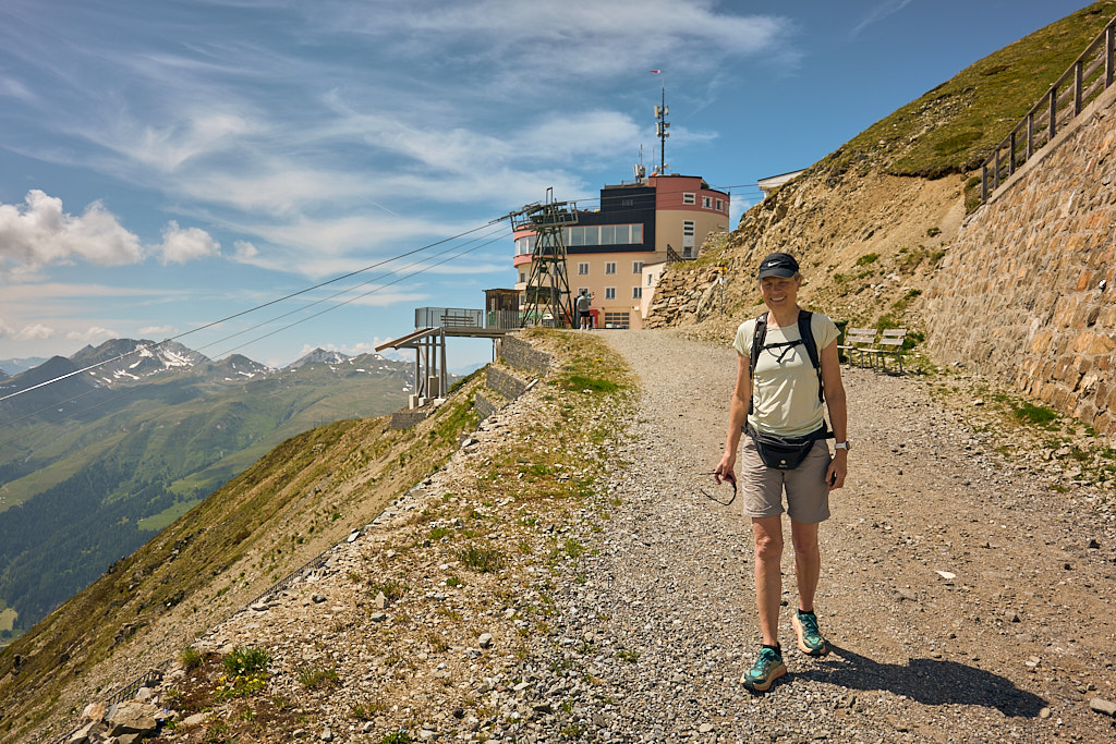 Abmarsch von der Jakobshorn-Bergstation Abmarsch von der Jakobshorn-Bergstation