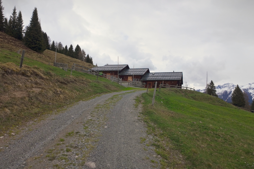 Ankunft bei der Alp Afiein Ankunft bei der Alp Afiein