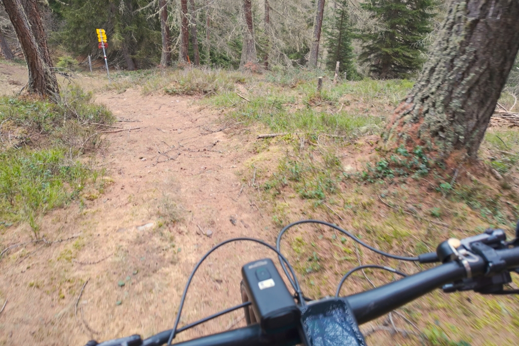 Erste Abfahrt ins Tal via alter Pardelaweg Erste Abfahrt ins Tal via alter Pardelaweg