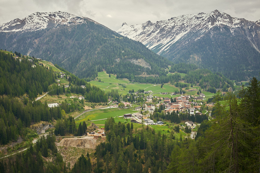 Blick von Cresta da Buel auf Bergün Blick von Cresta da Buel auf Bergün