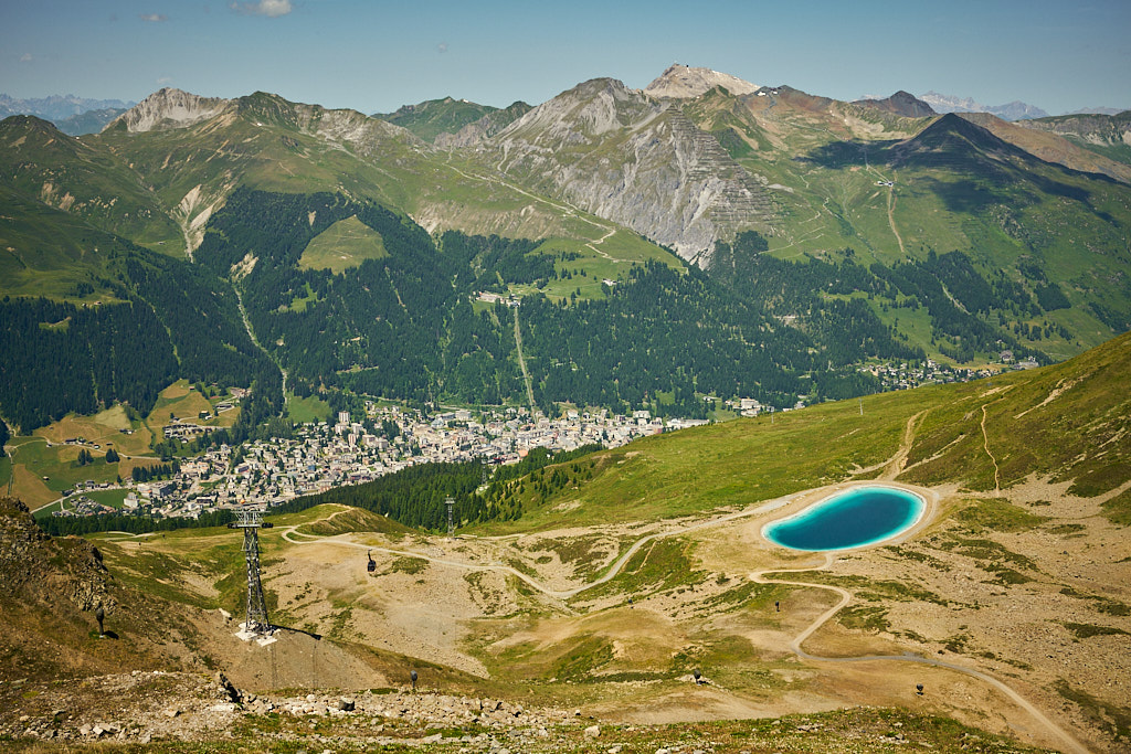 Aussicht auf Davos Platz und den Strelapass Aussicht auf Davos Platz und den Strelapass
