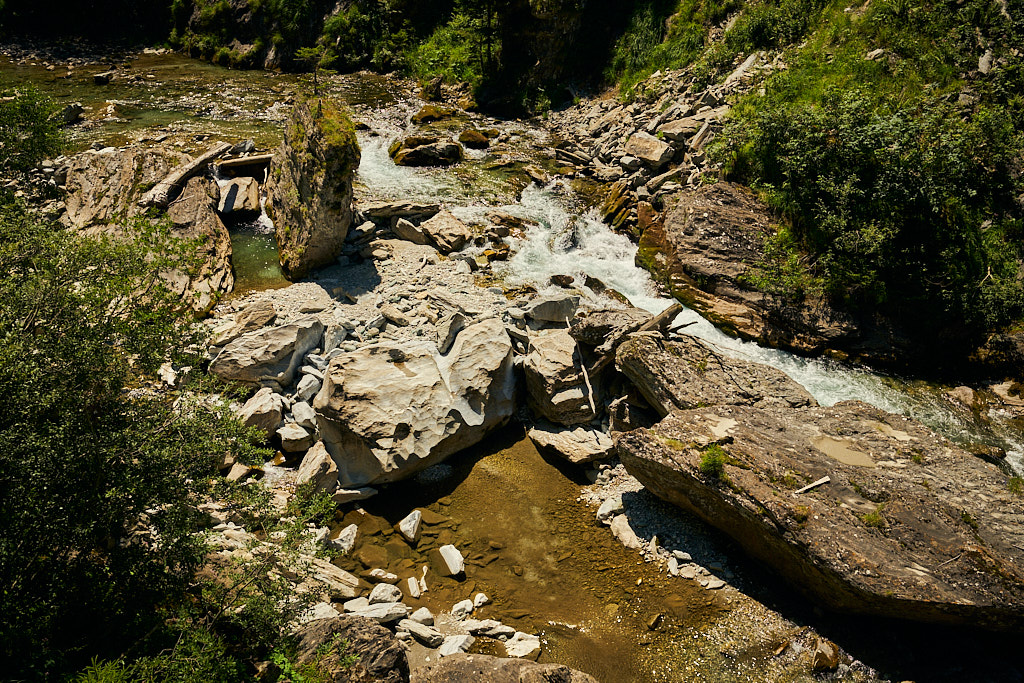 Das Flussbett vom Valser Rhein