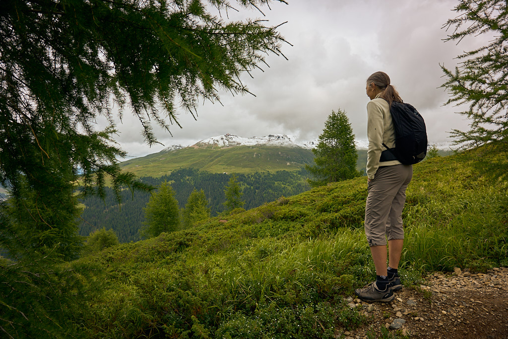Blick auf das verschneite Jakobshorn Blick auf das verschneite Jakobshorn