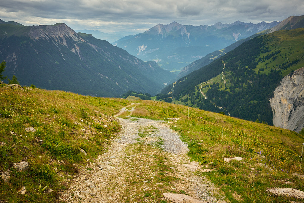 Auf der Abfahrt zurück nach Bergün Auf der Abfahrt zurück nach Bergün