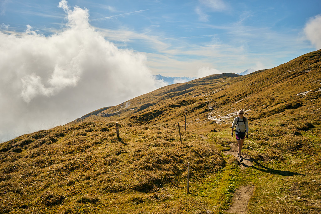 Auf dem Wanderweg zu den Gletschermühlen