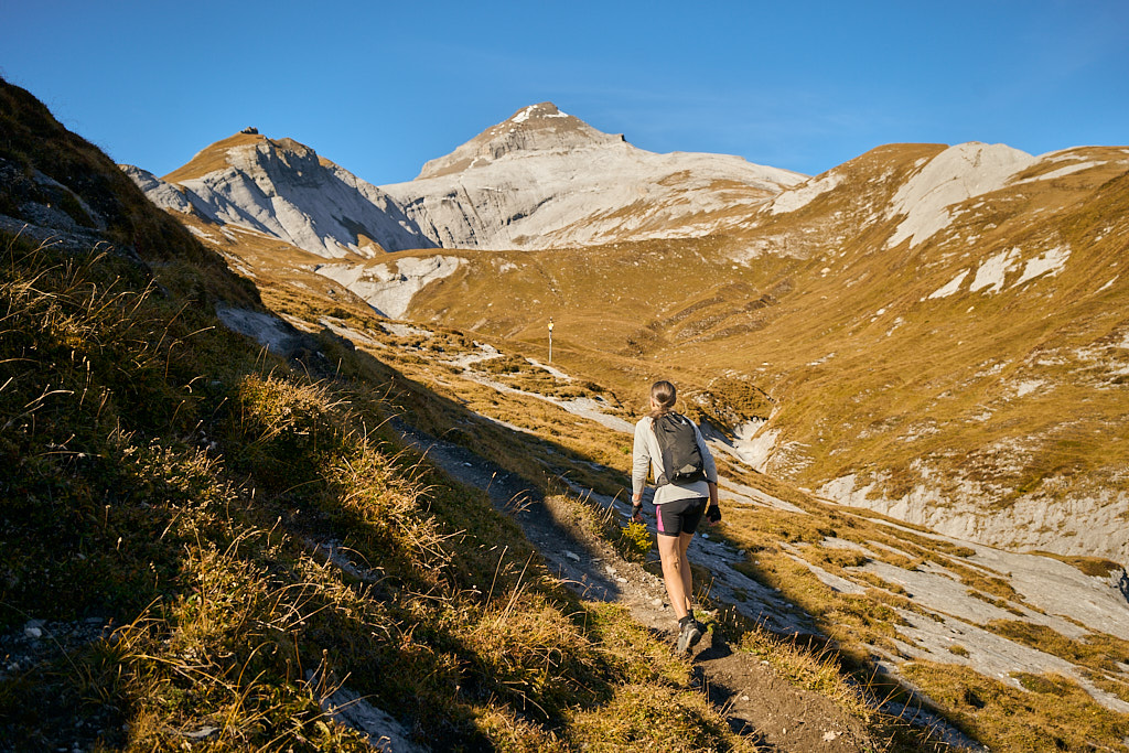 In der Nähe der Gletschermühlen rechts unten in der Schlucht