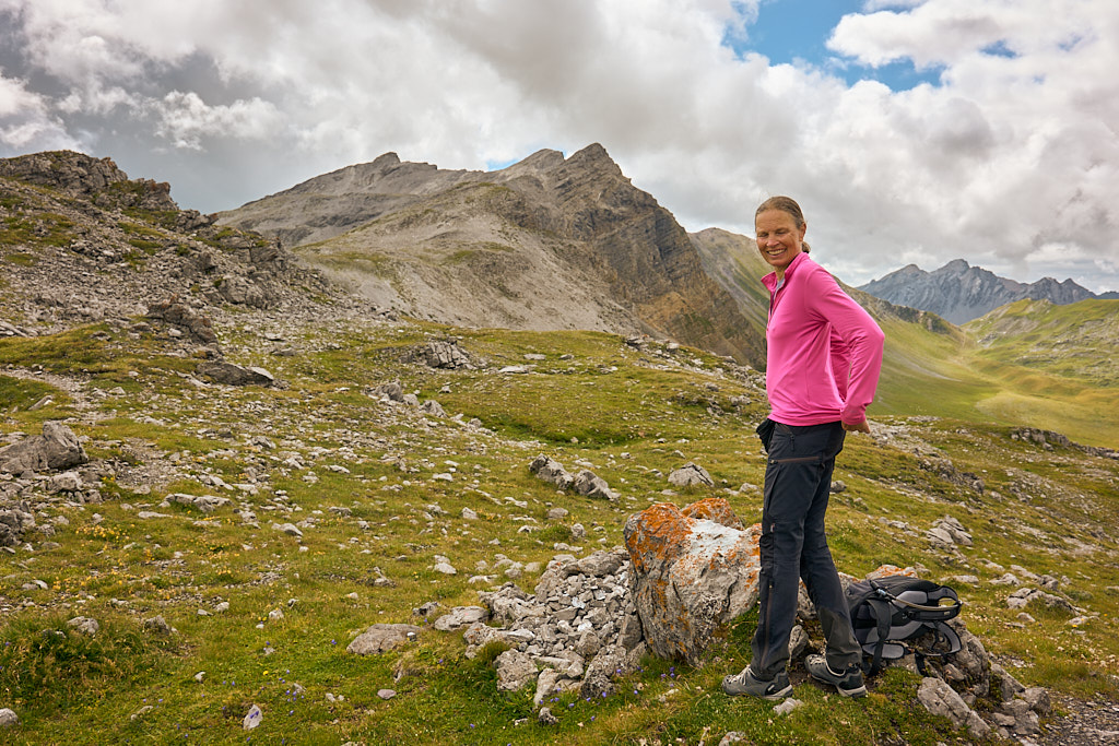 Pause mit Blick aufs Valbellahorn Pause mit Blick aufs Valbellahorn