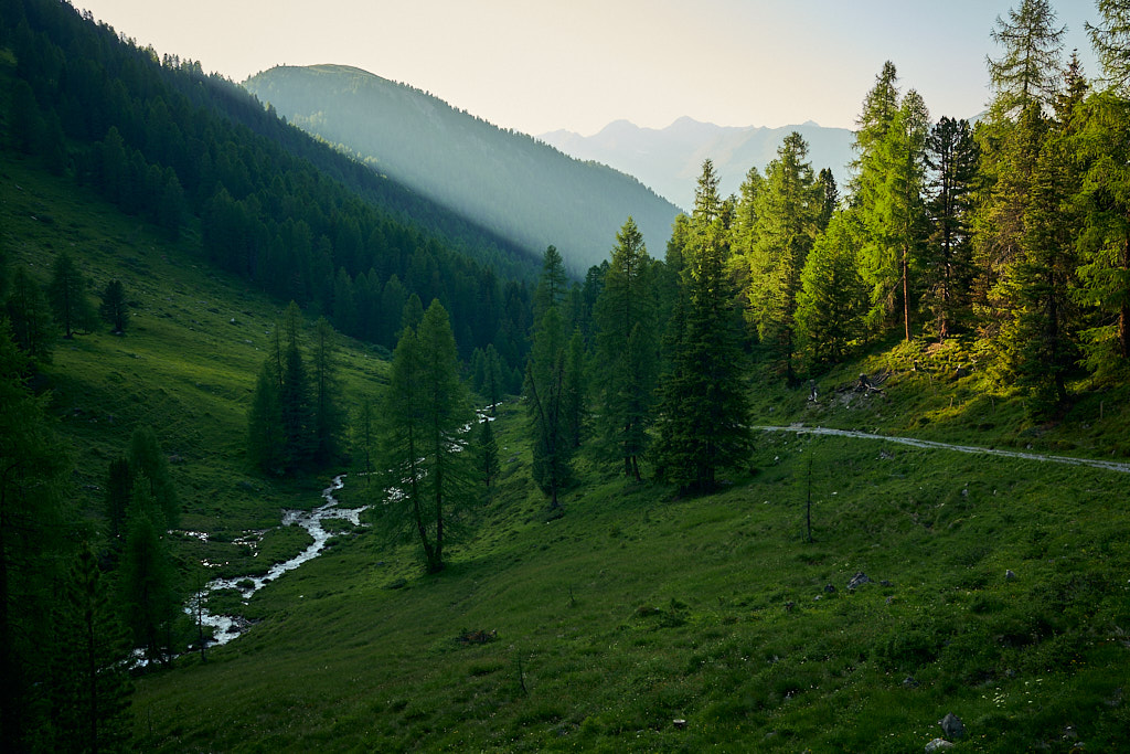 Abfahrt am Selabach durch das Val Spadlatscha