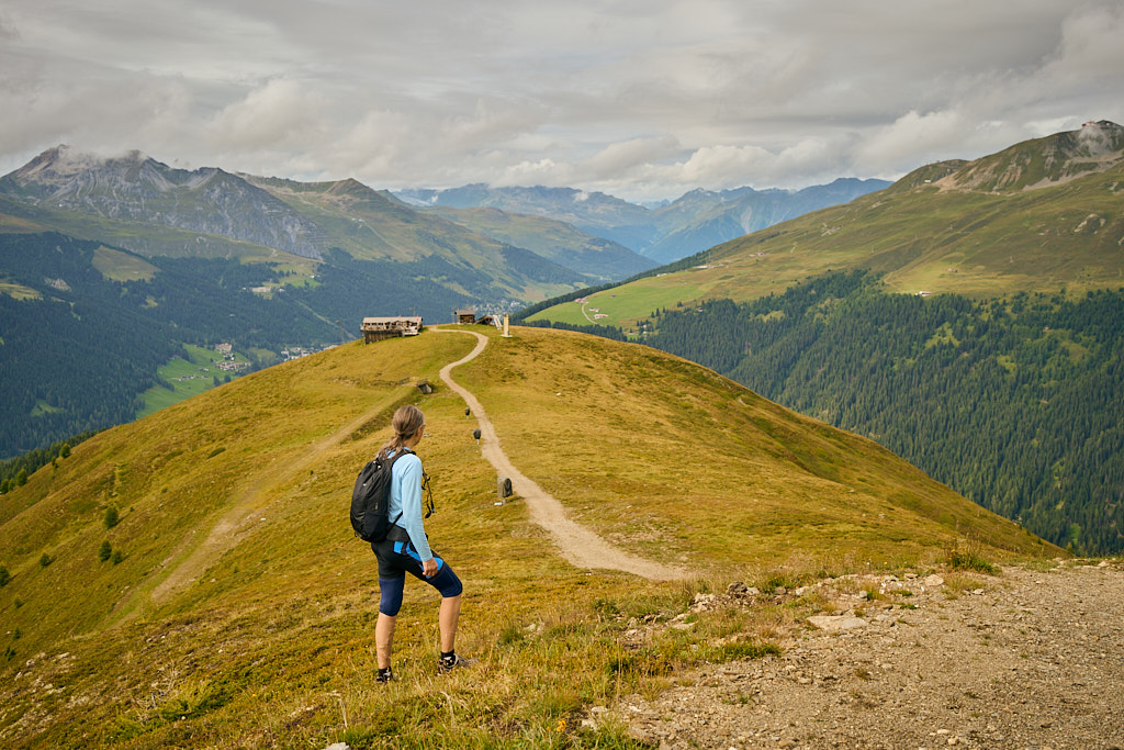 Blick zurück auf die Hubelhütte Blick zurück auf die Hubelhütte
