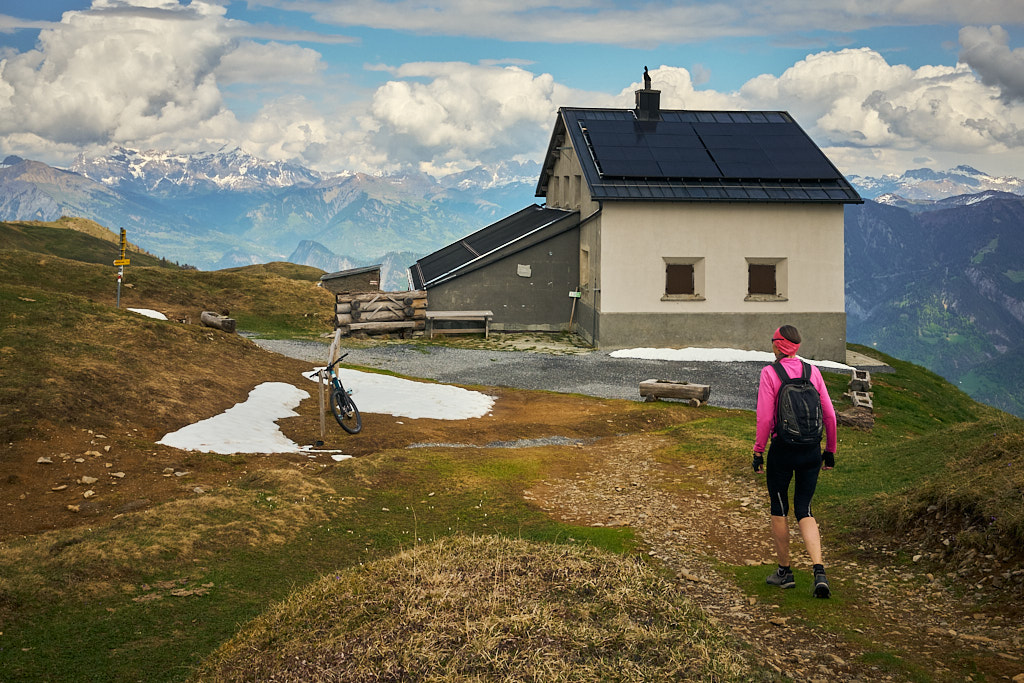 Ankunft bei der Calandahütte Ankunft bei der Calandahütte