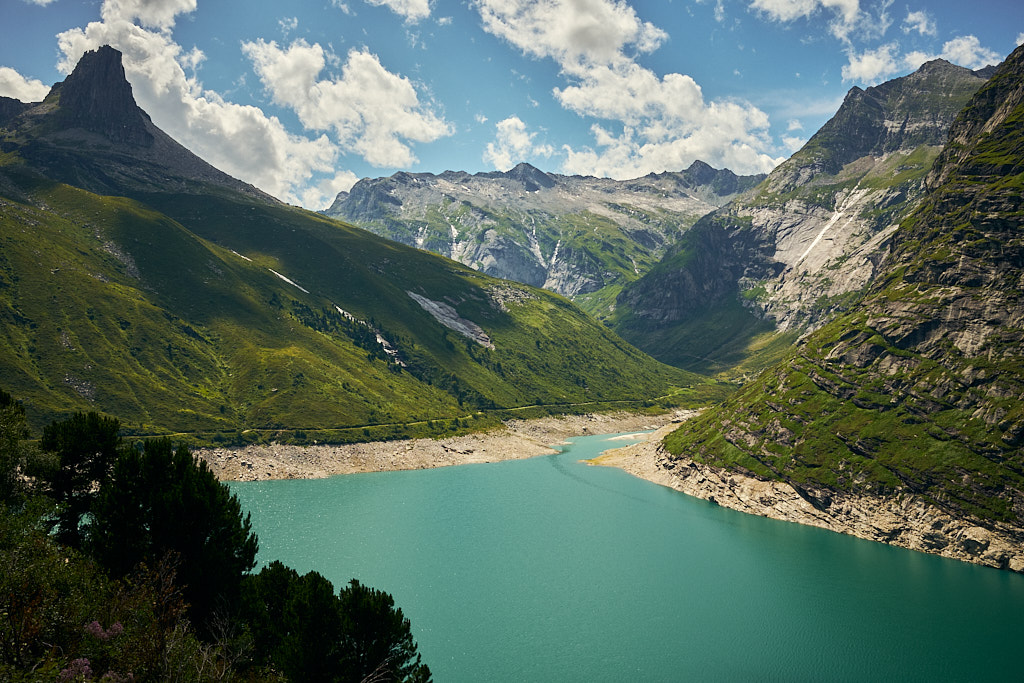 Blick auf den hinteren Teil des Zervreilasees