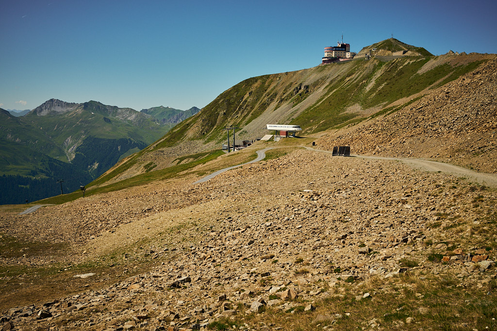 Blick zurück zum Jakobshorn Blick zurück zum Jakobshorn