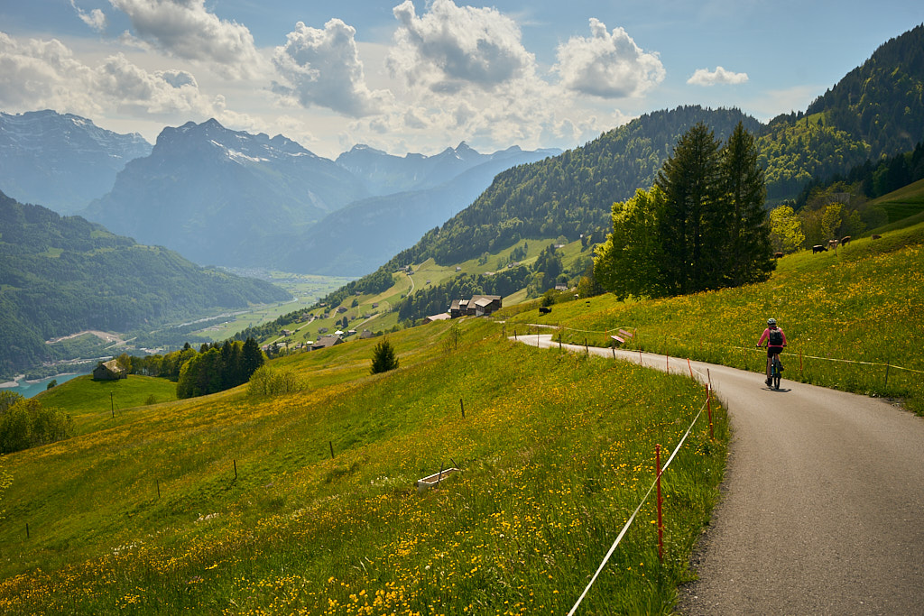 Auf der Abfahrt nach Amden Auf der Abfahrt nach Amden