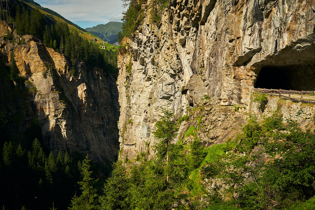 Abfahrt nach Vals durch die Schlucht des Valser Rheins