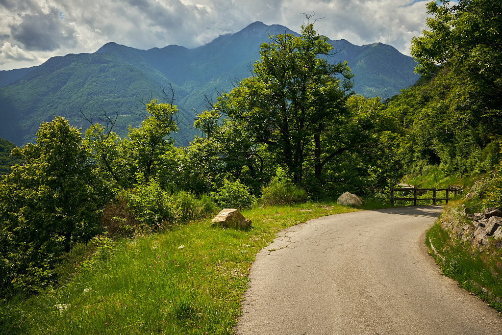 Auf der Abfahrt nach Arbedo Auf der Abfahrt nach Arbedo