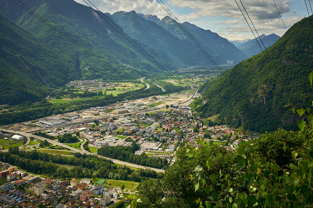Blick auf Arbedo und das Tal des Ticino Blick auf Arbedo und das Tal des Ticino