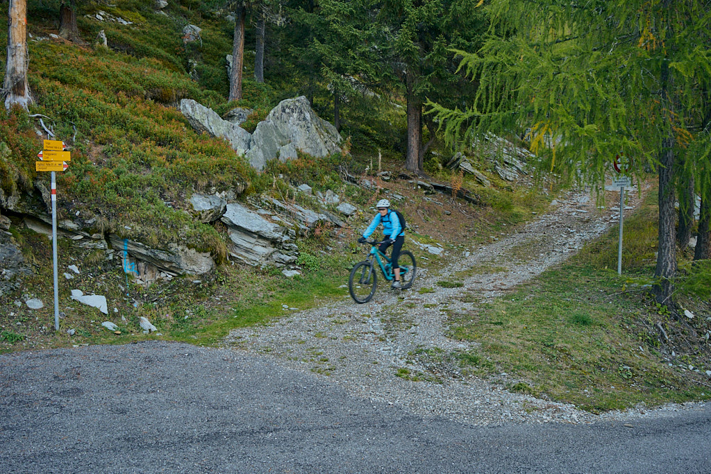 Rückfahrt vom Pass zur Strasse und ins Val Ferrera Rückfahrt vom Pass zur Strasse und ins Val Ferrera