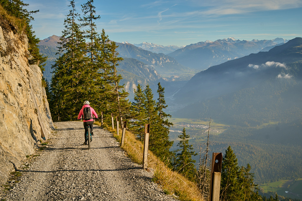 Auf der Abfahrt nach Trin