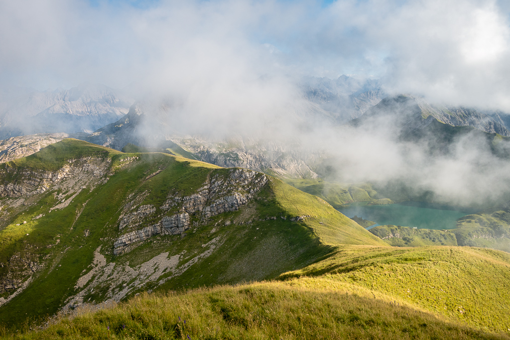 Blick hinunter auf den Knappenkopf