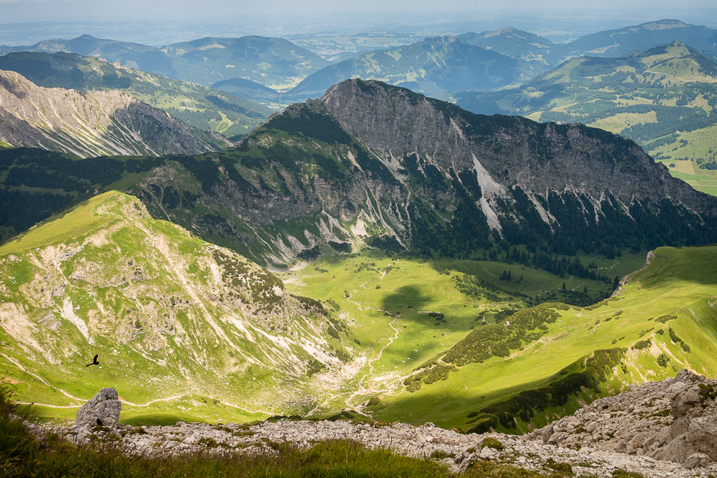 Aussicht nach Norden zur Rohnenspitze