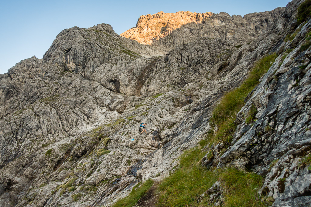 Blick zurück zur zweiten Felsstufe